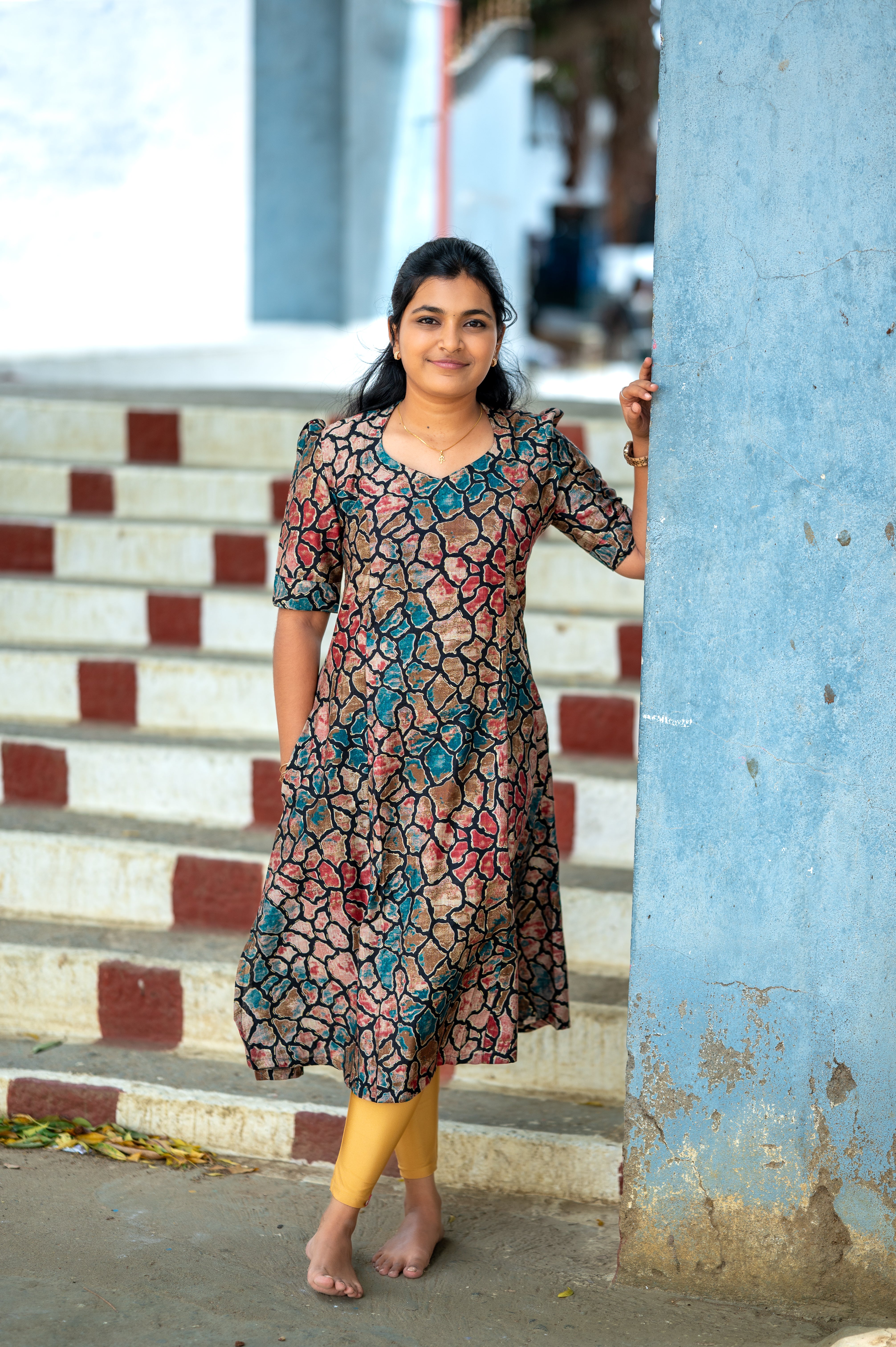 ''🪞Rustic Charm A-Line Kurti''