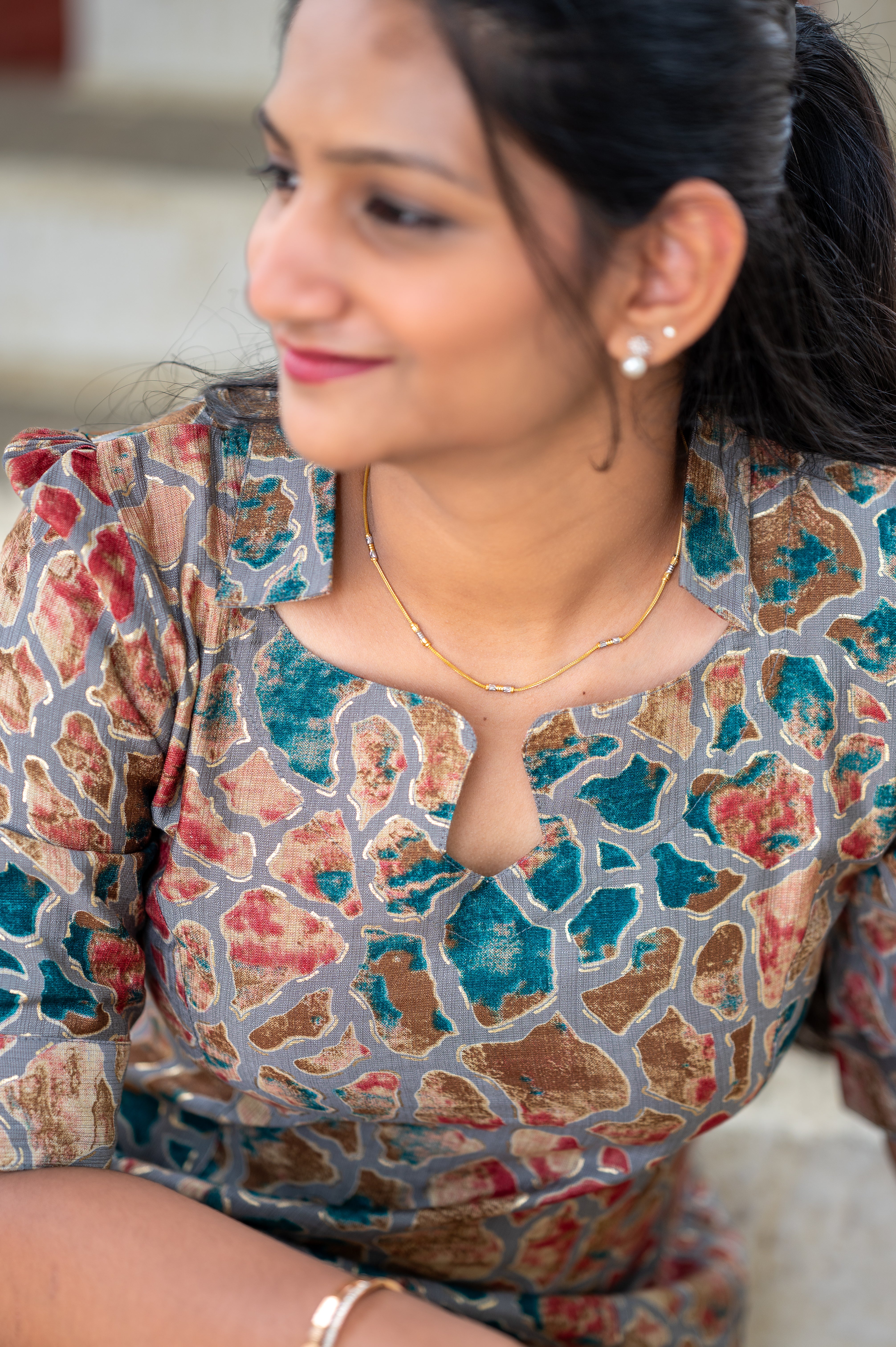 🍂''Earthy Elegance A-Line Kurti&nbsp;