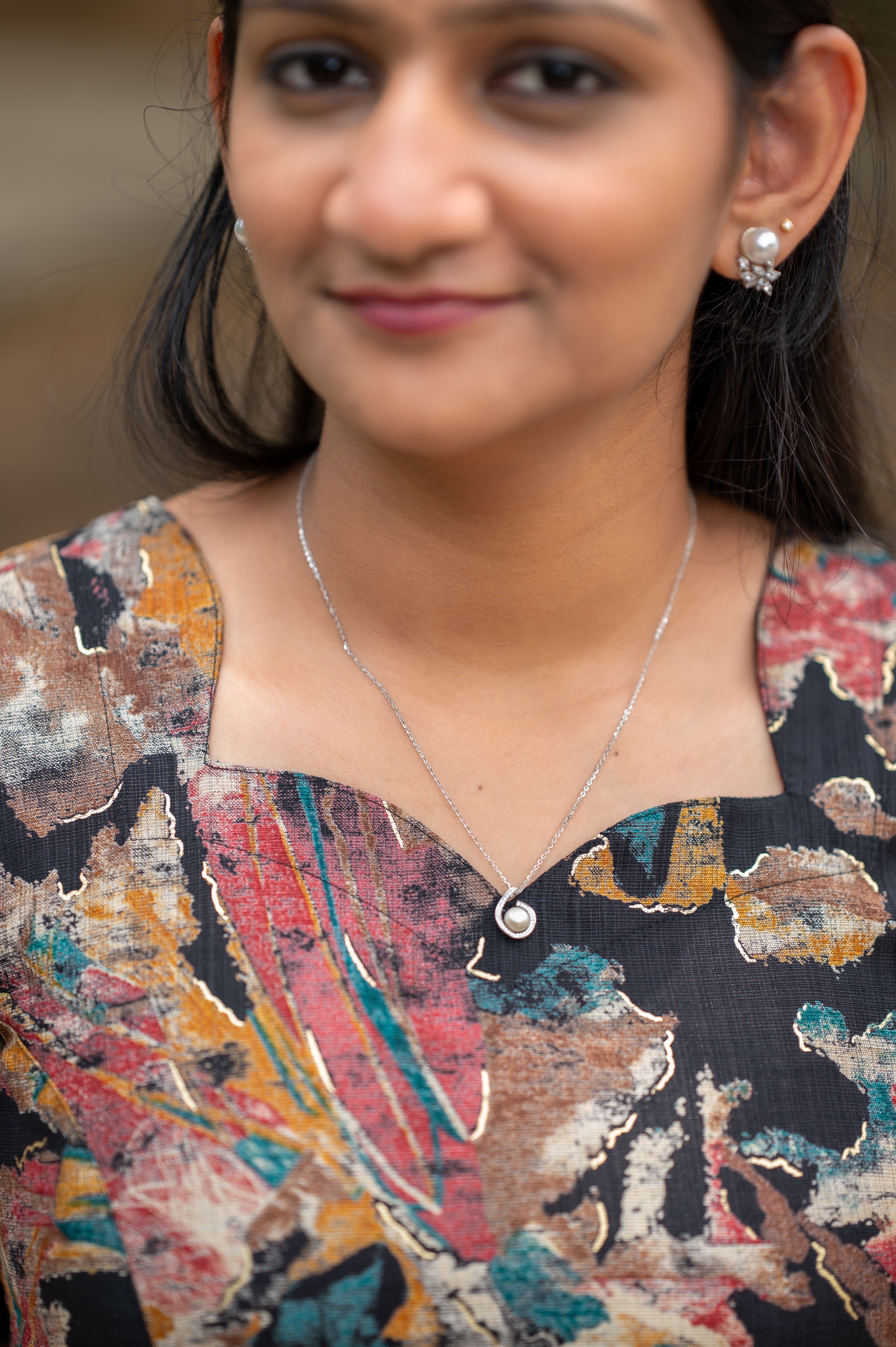 👩‍🎨Abstract Brush-Stroke A-Line Kurti
