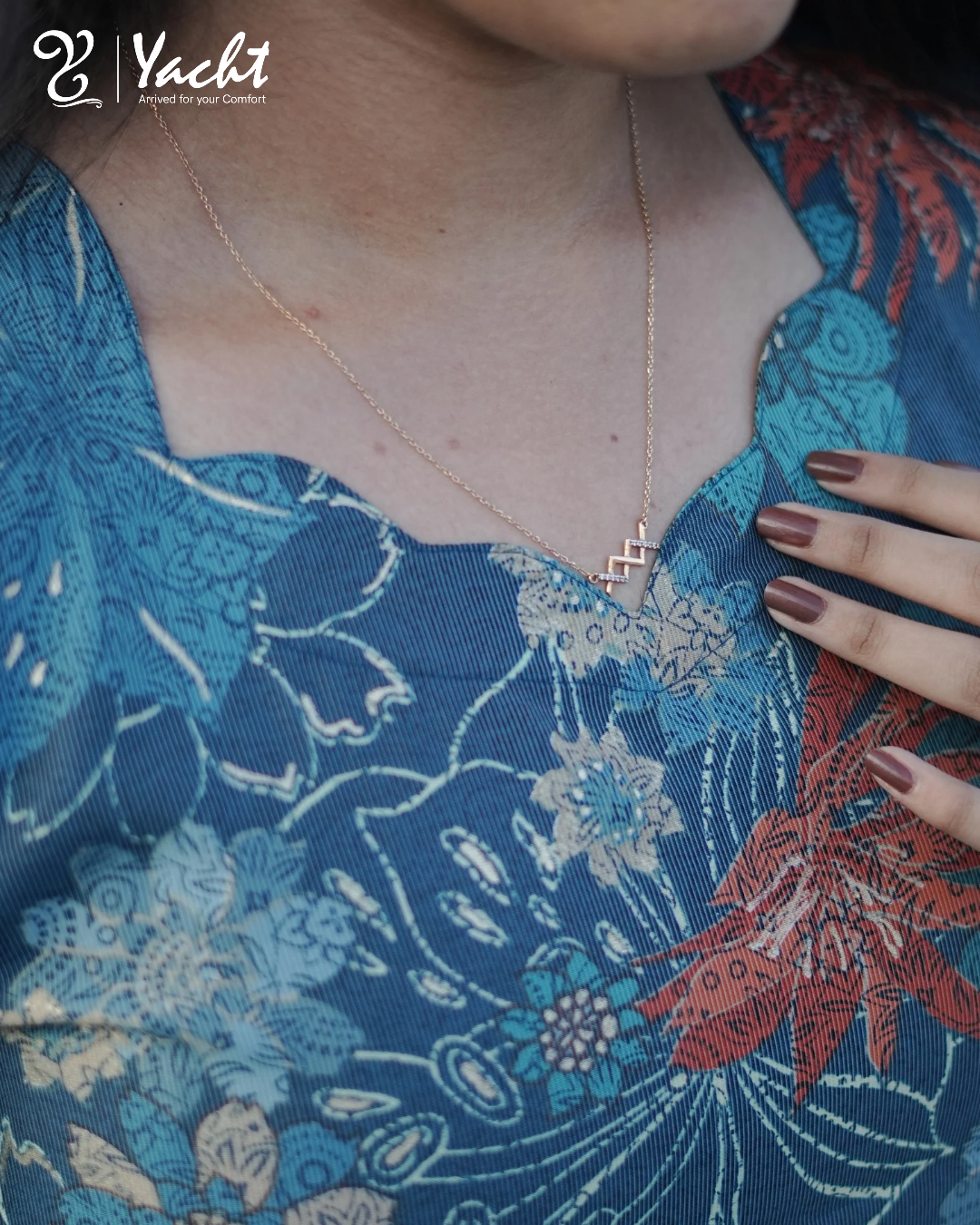 Midnight Bloom Flare Kurti