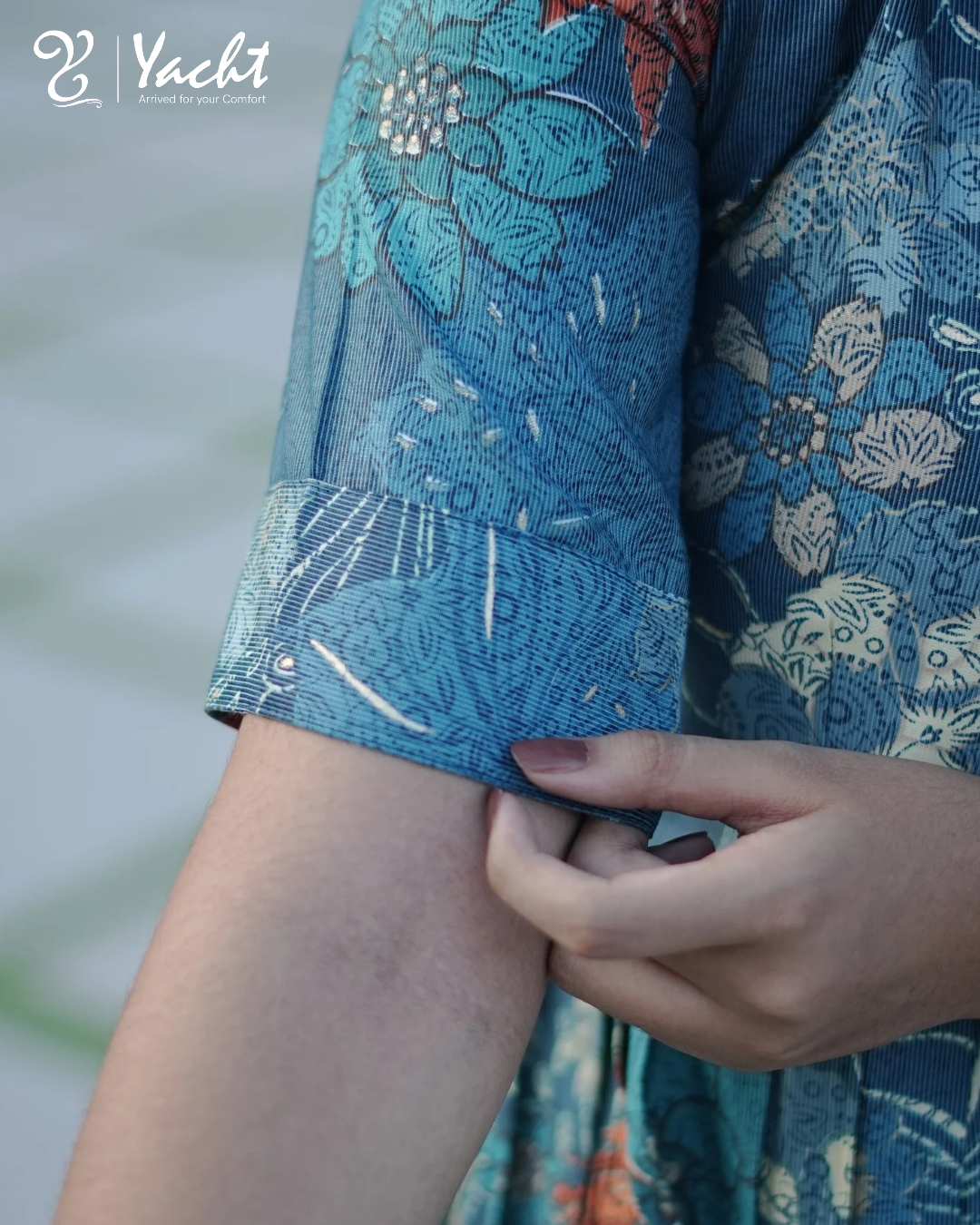 Midnight Bloom Flare Kurti