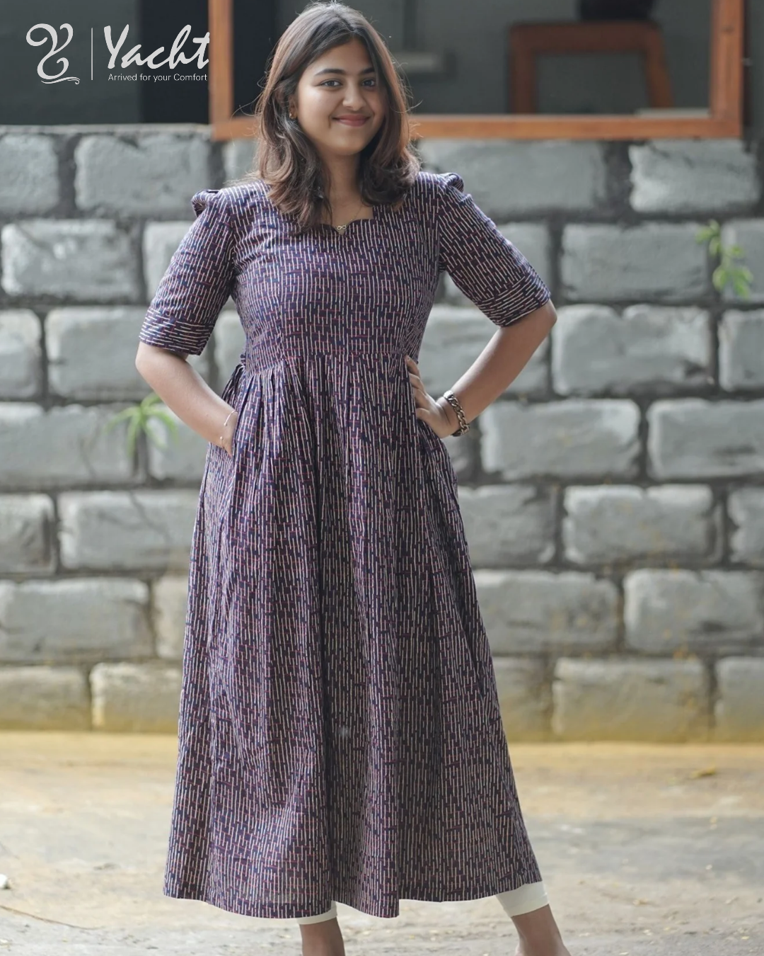 ✨ Midnight Maze Flare Kurti