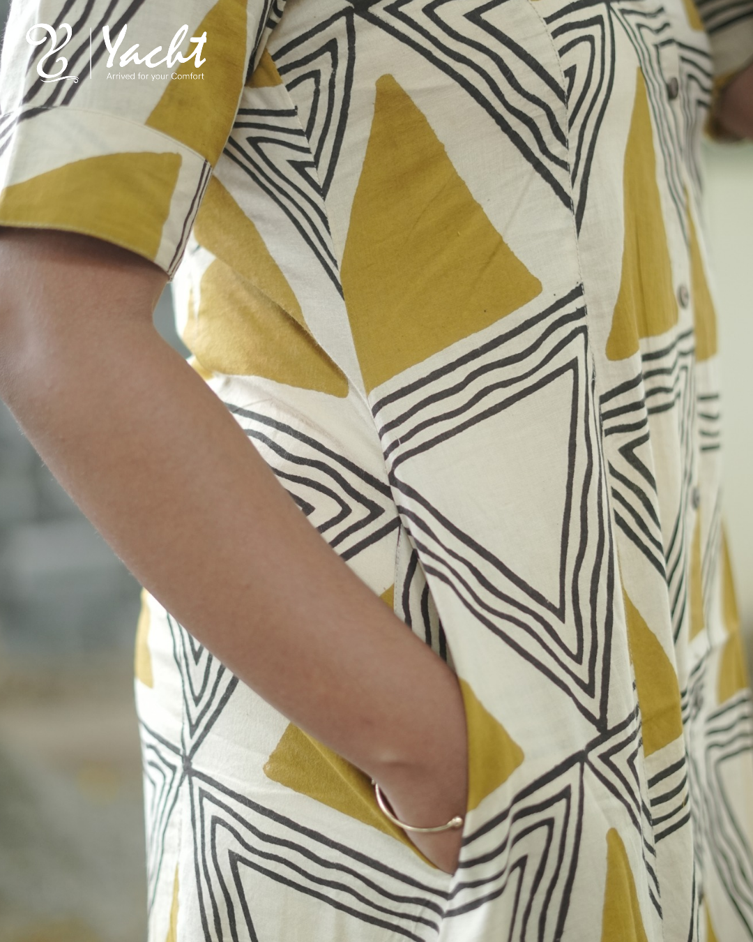 ✨ Mustard Mosaic  Aline  Kurti