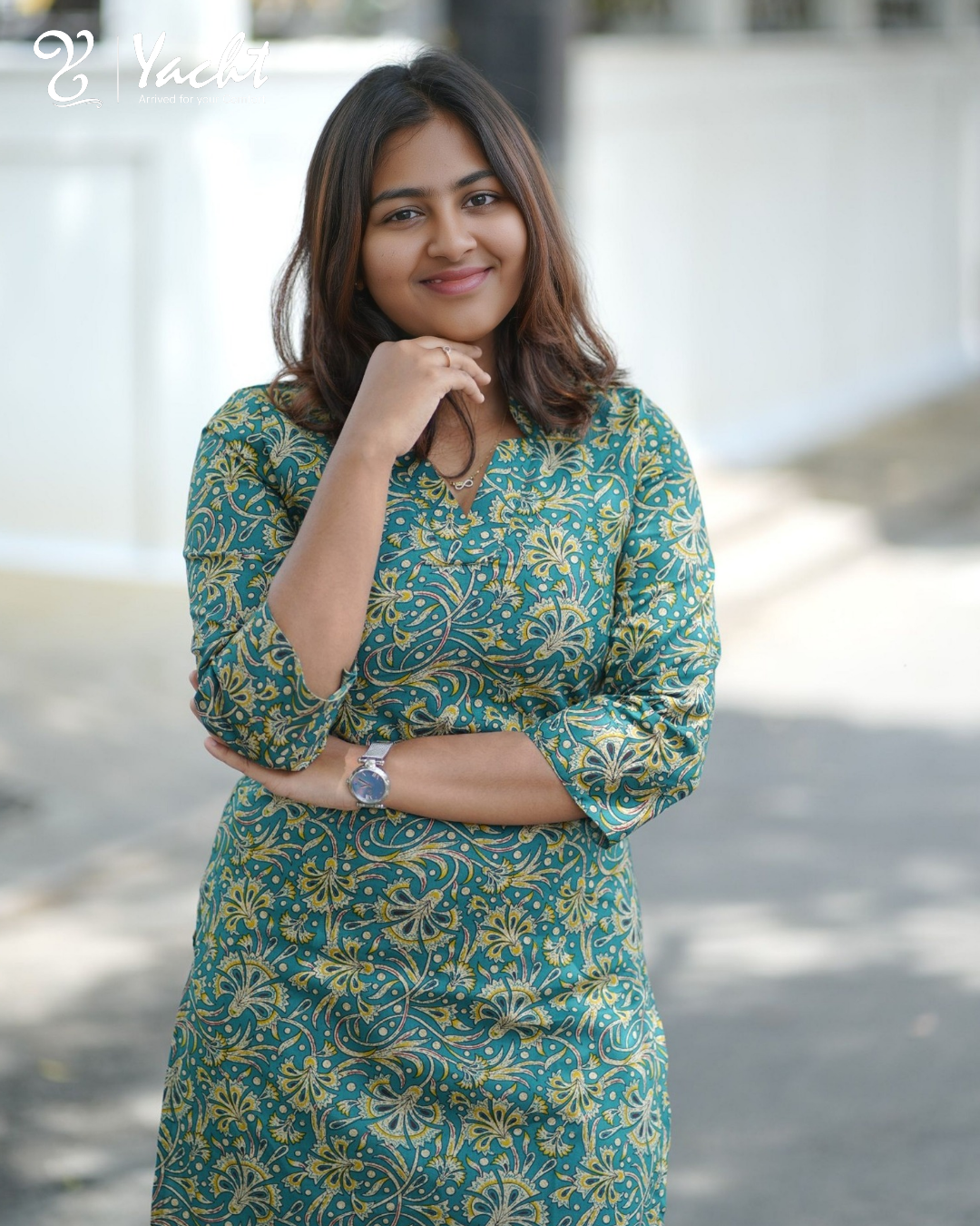 Kurti Name: Ocean Bloom Short Kurti 🌿💙