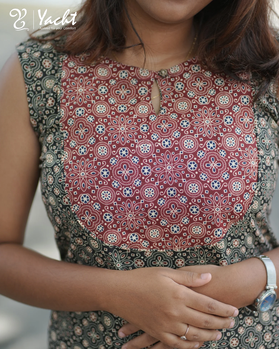 ✨ Vintage Mosaic Charm Kurti ✨