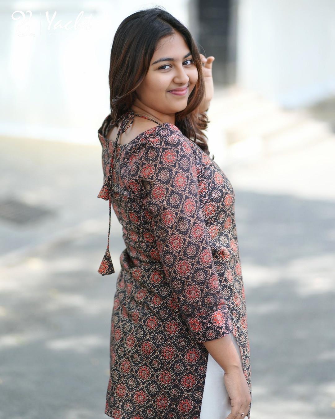 Midnight Ajrakh Charm Cotton Kurti