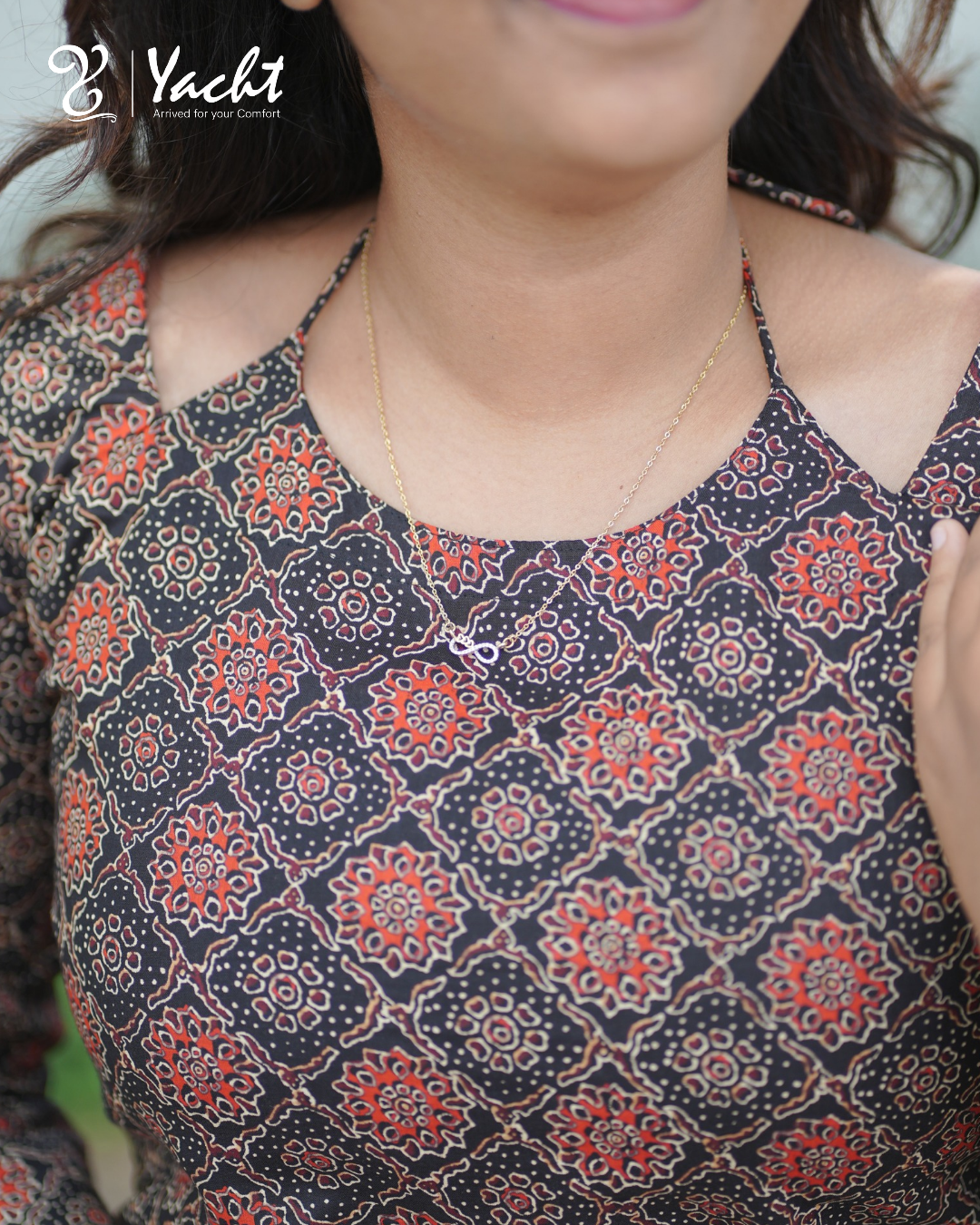 Midnight Ajrakh Charm Cotton Kurti