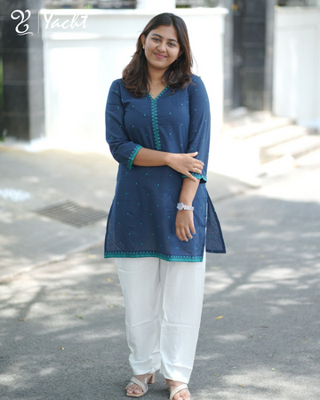 ✨ Midnight Teal Grace Kurti ✨