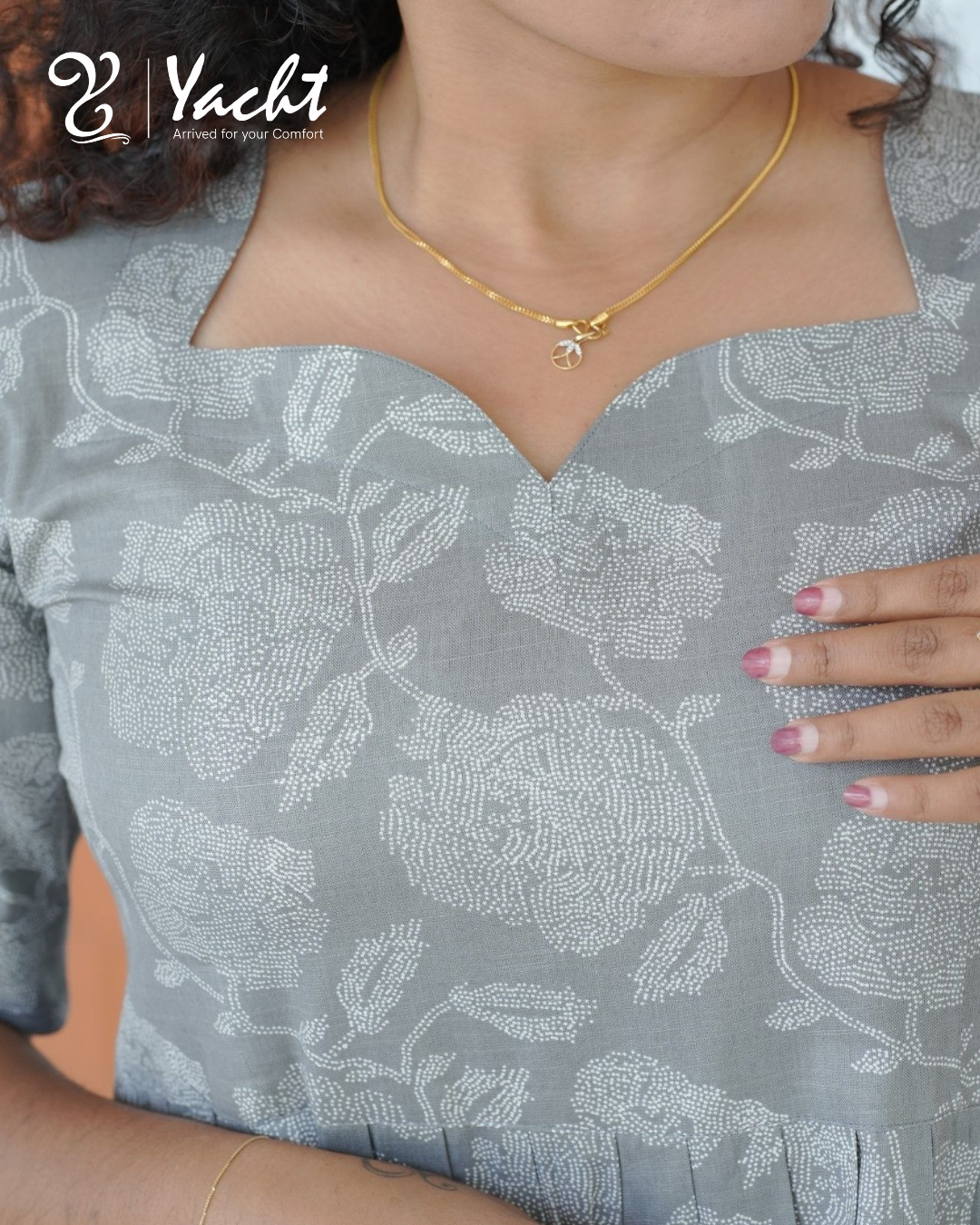 Silver Mist Floral Flare Maxi