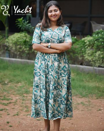 Teal Geometry Grace Maxi