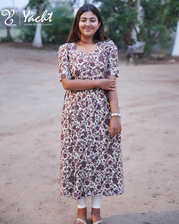 Burgundy Blossom Nyra Cut Maxi