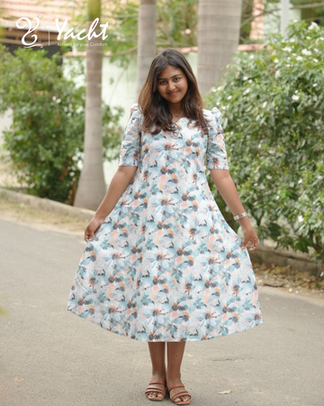 🌸 Hoccoba grey Floral Grace aline