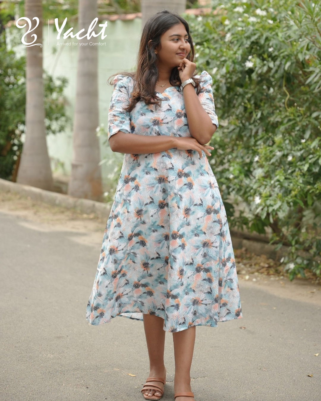 🌸 Hoccoba grey Floral Grace aline