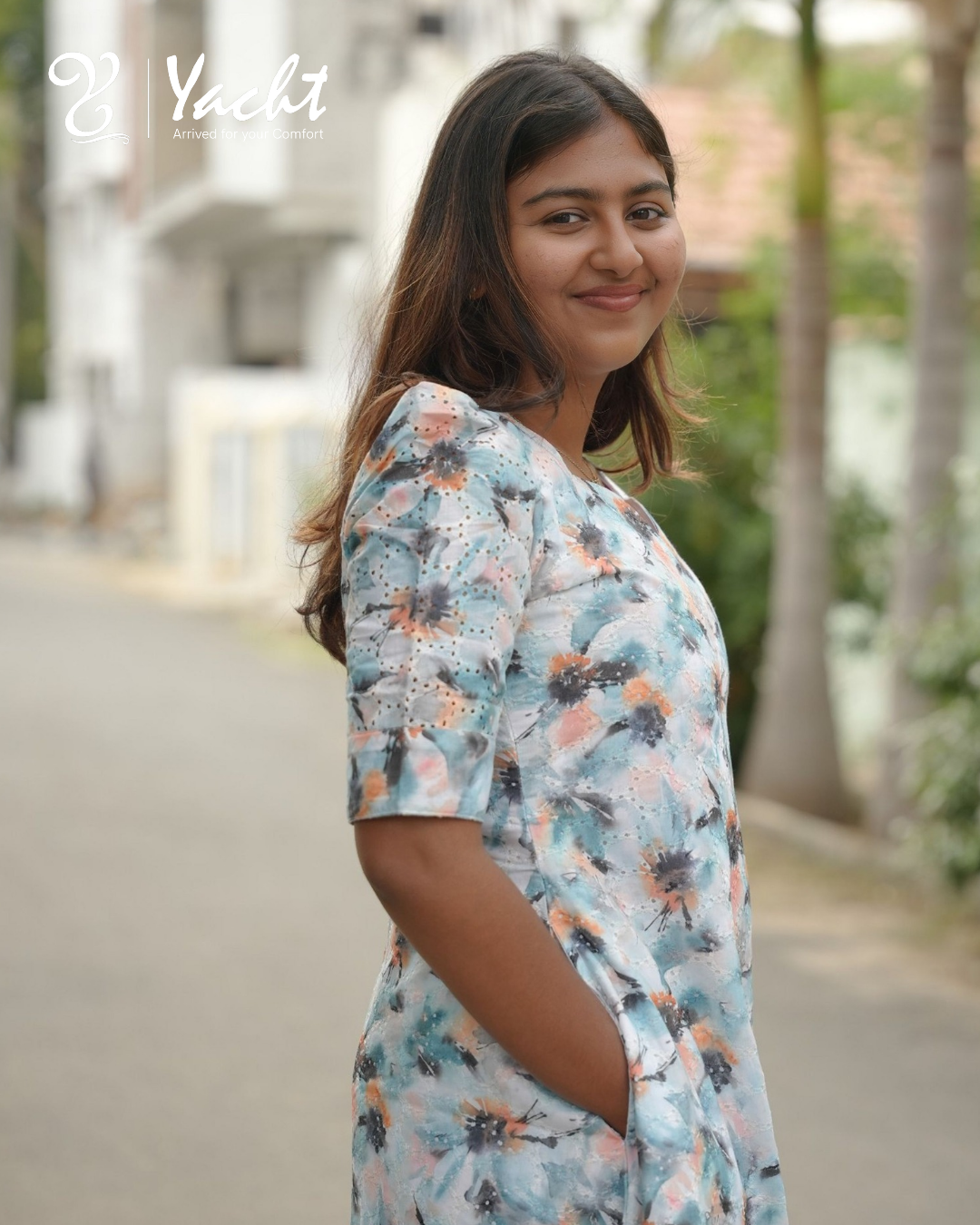 🌸 Hoccoba grey Floral Grace aline
