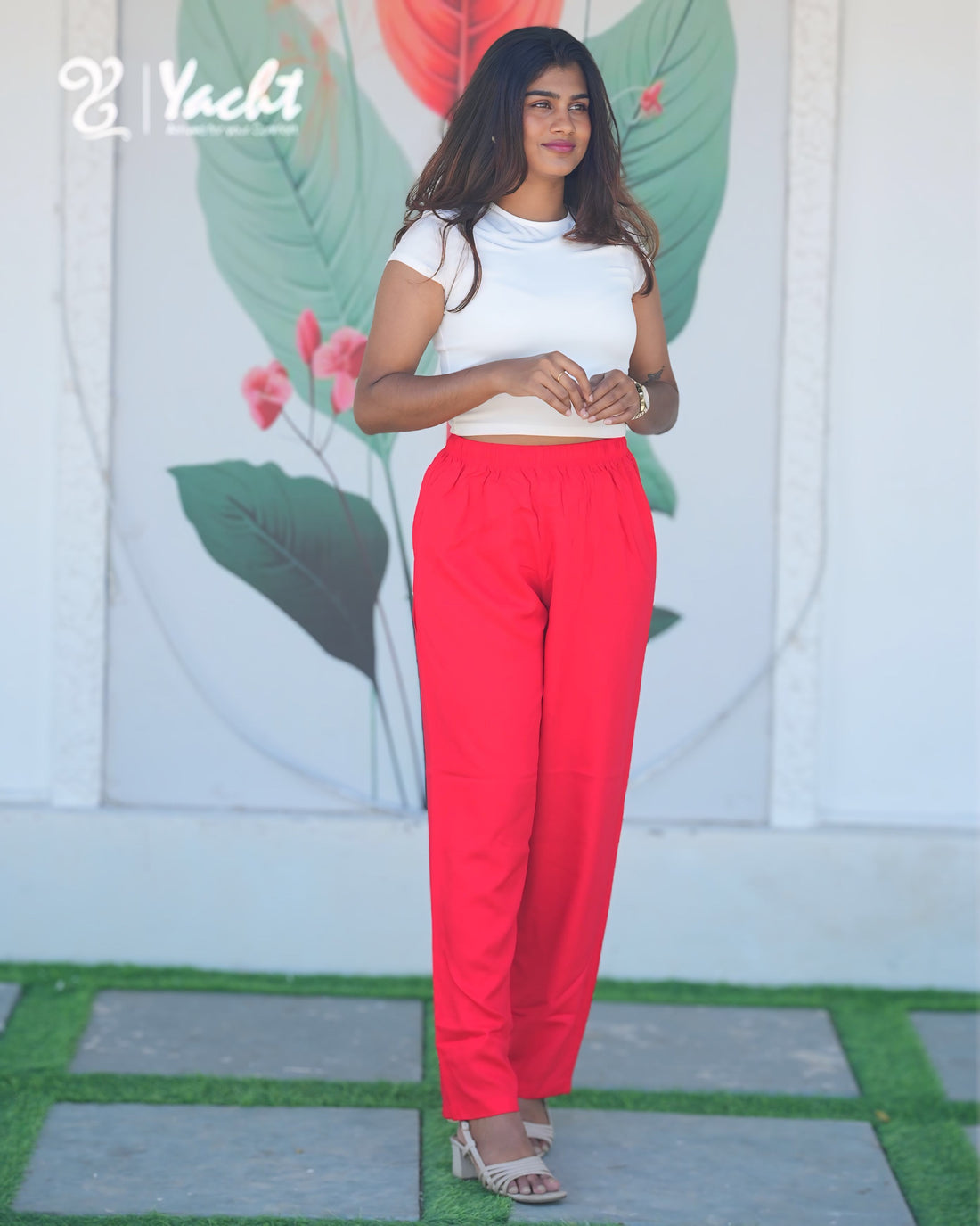♥️Bold Red Straight Pants