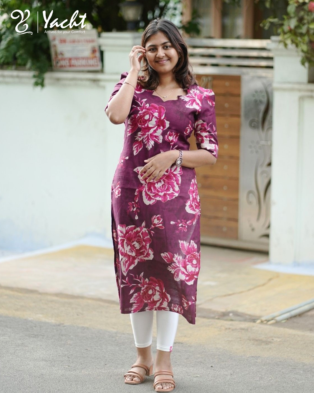 🌸 Royal Blossom Straight Kurti