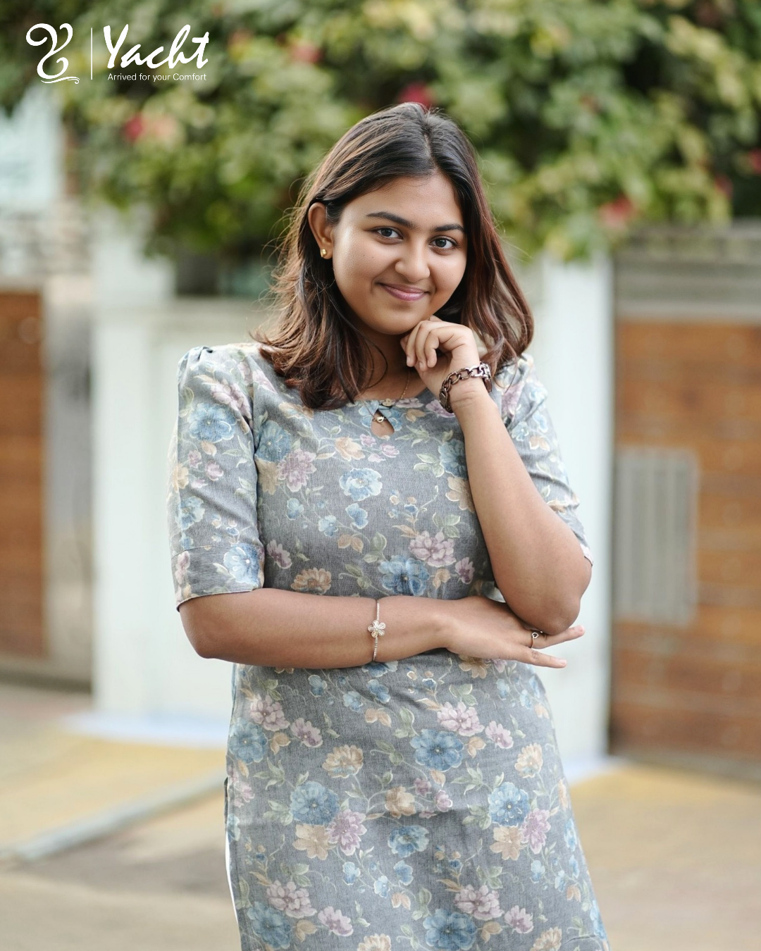 🌸 Blush Garden Straight Kurti 🌸