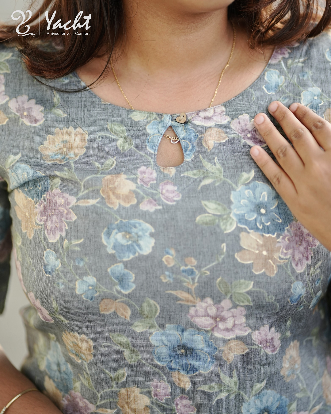 🌸 Blush Garden Straight Kurti 🌸