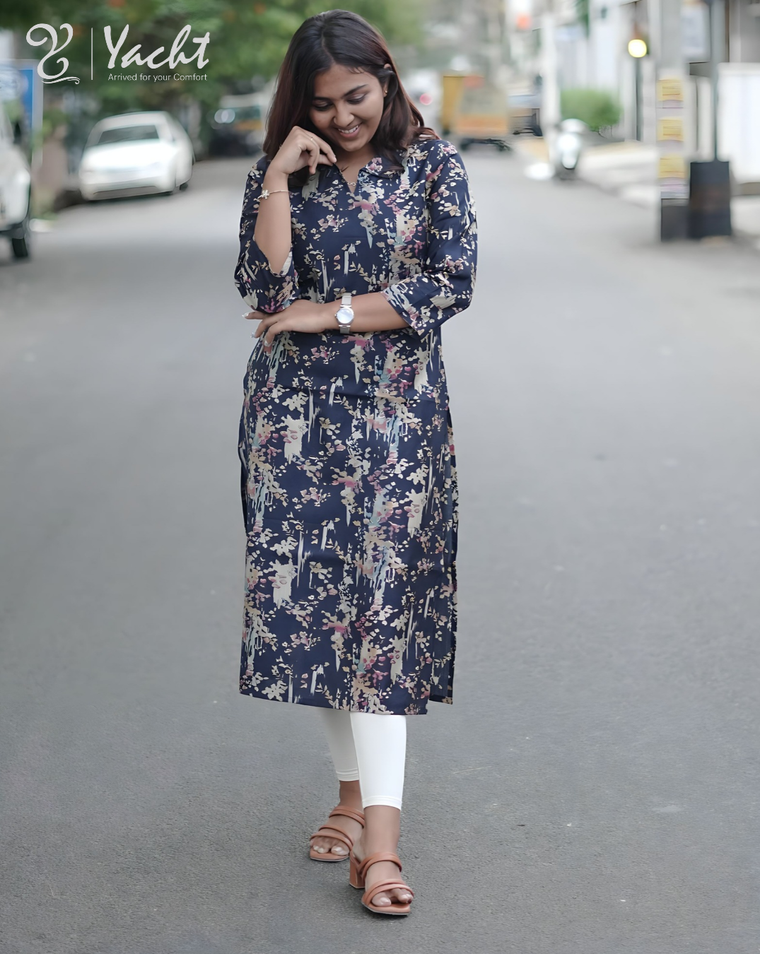 ✨ Twilight Blossom Charm Kurti ✨