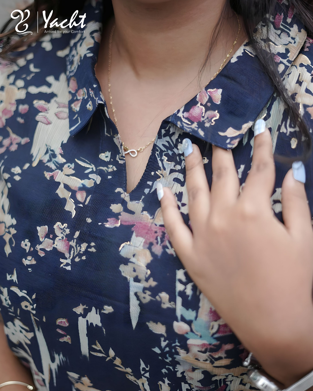 ✨ Twilight Blossom Charm Kurti ✨