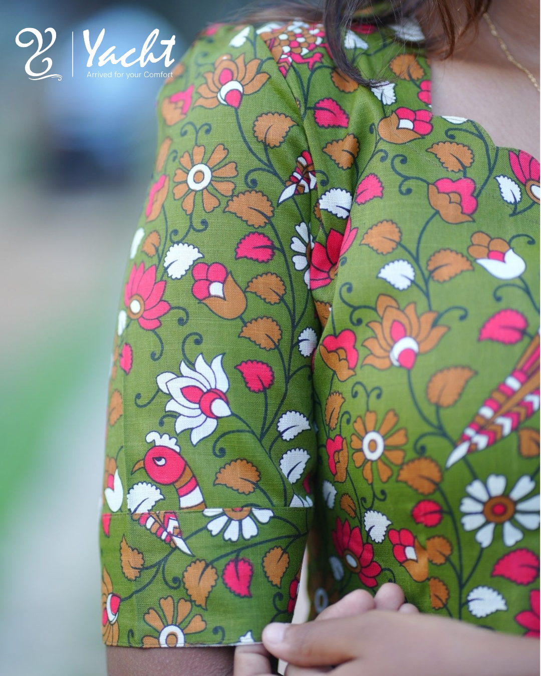 🌿 Peacock Bloom Printed Maxi
