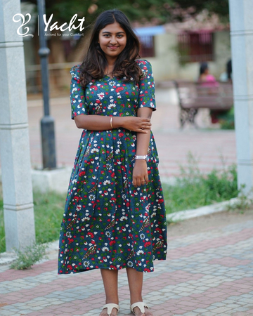🌿 Midnight Garden Printed Maxi