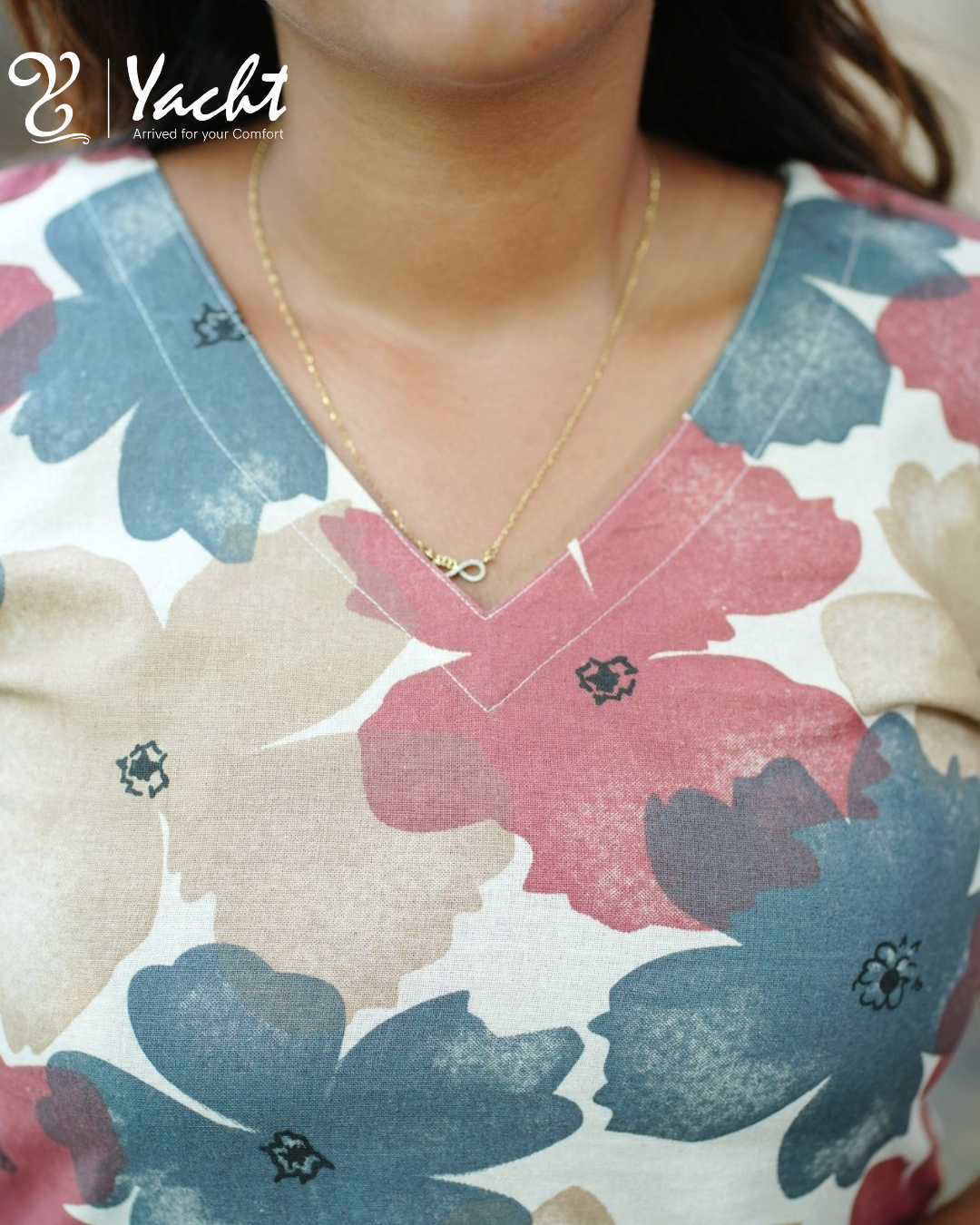 Floral Straight Cotton Kurti