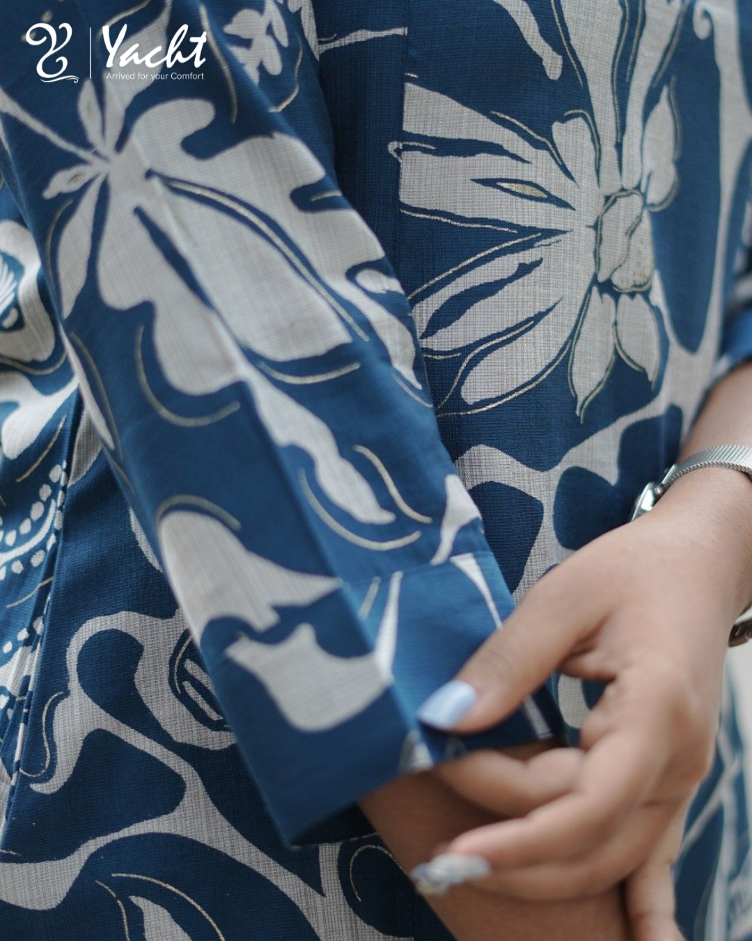✨ Ocean Bloom Elegance Kurti