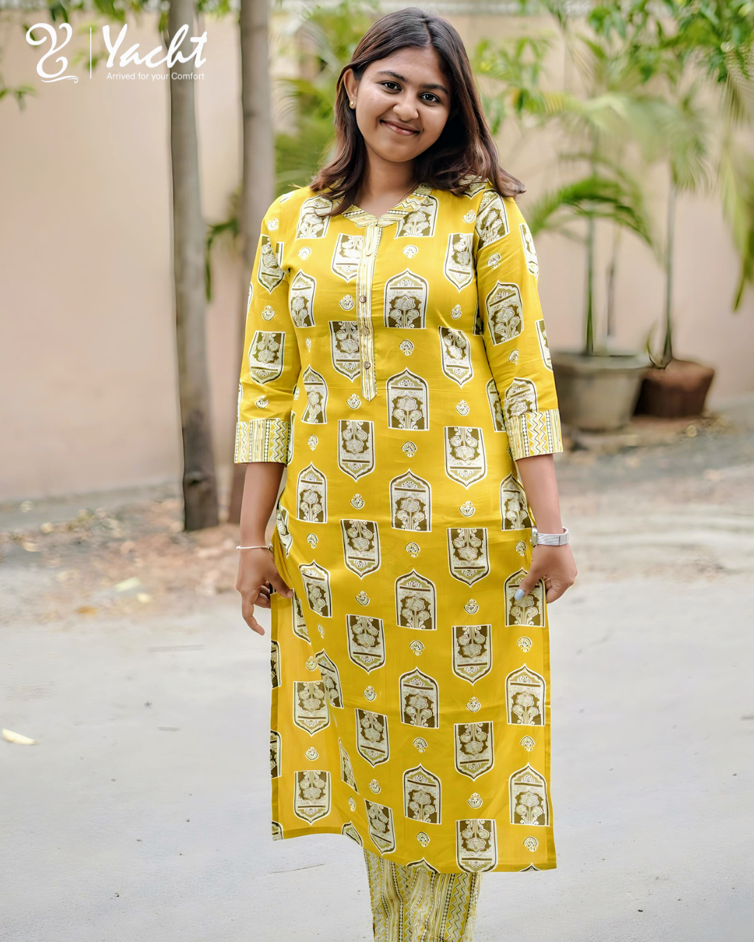 ✨ Golden Heritage Kurti Set