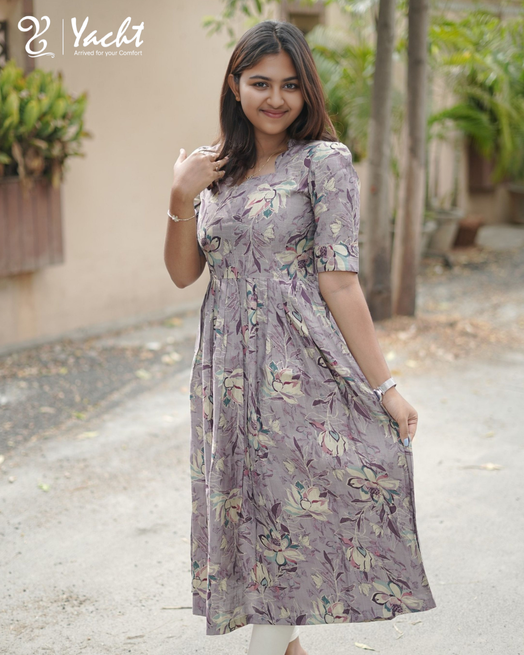 ✨ Lavender Bloom Anarkali Kurti ✨