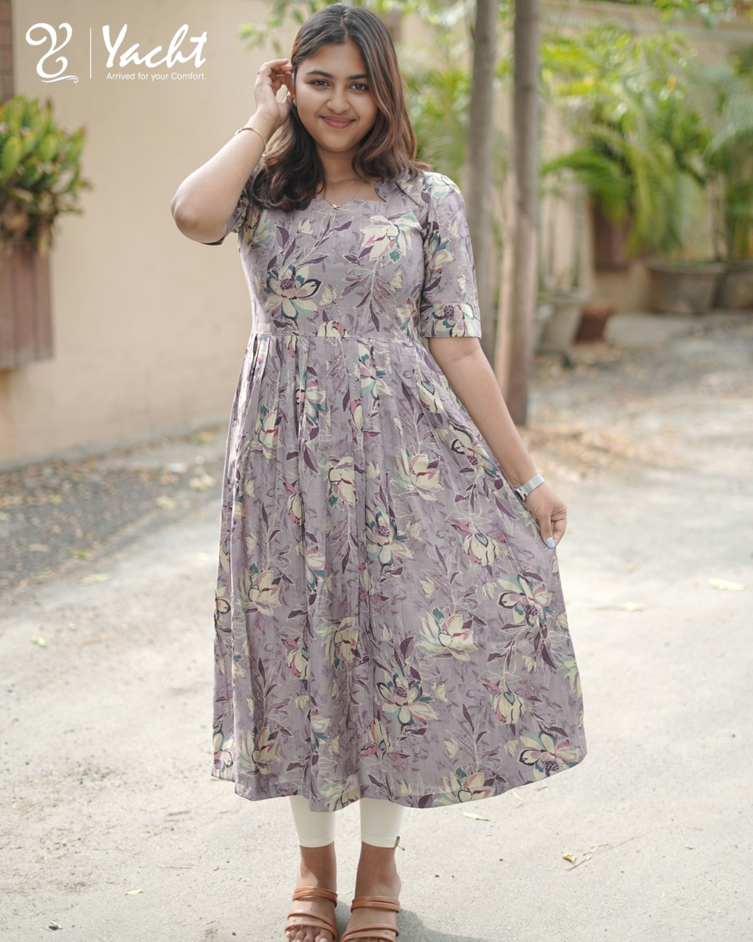 ✨ Lavender Bloom Anarkali Kurti ✨