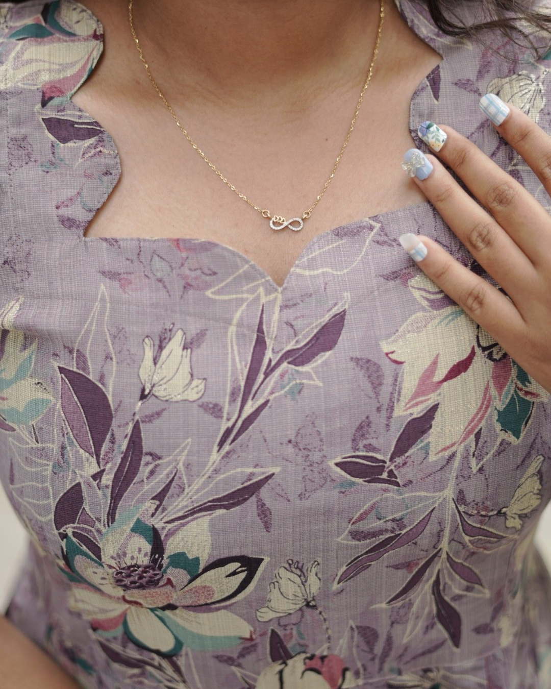 ✨ Lavender Bloom Anarkali Kurti ✨