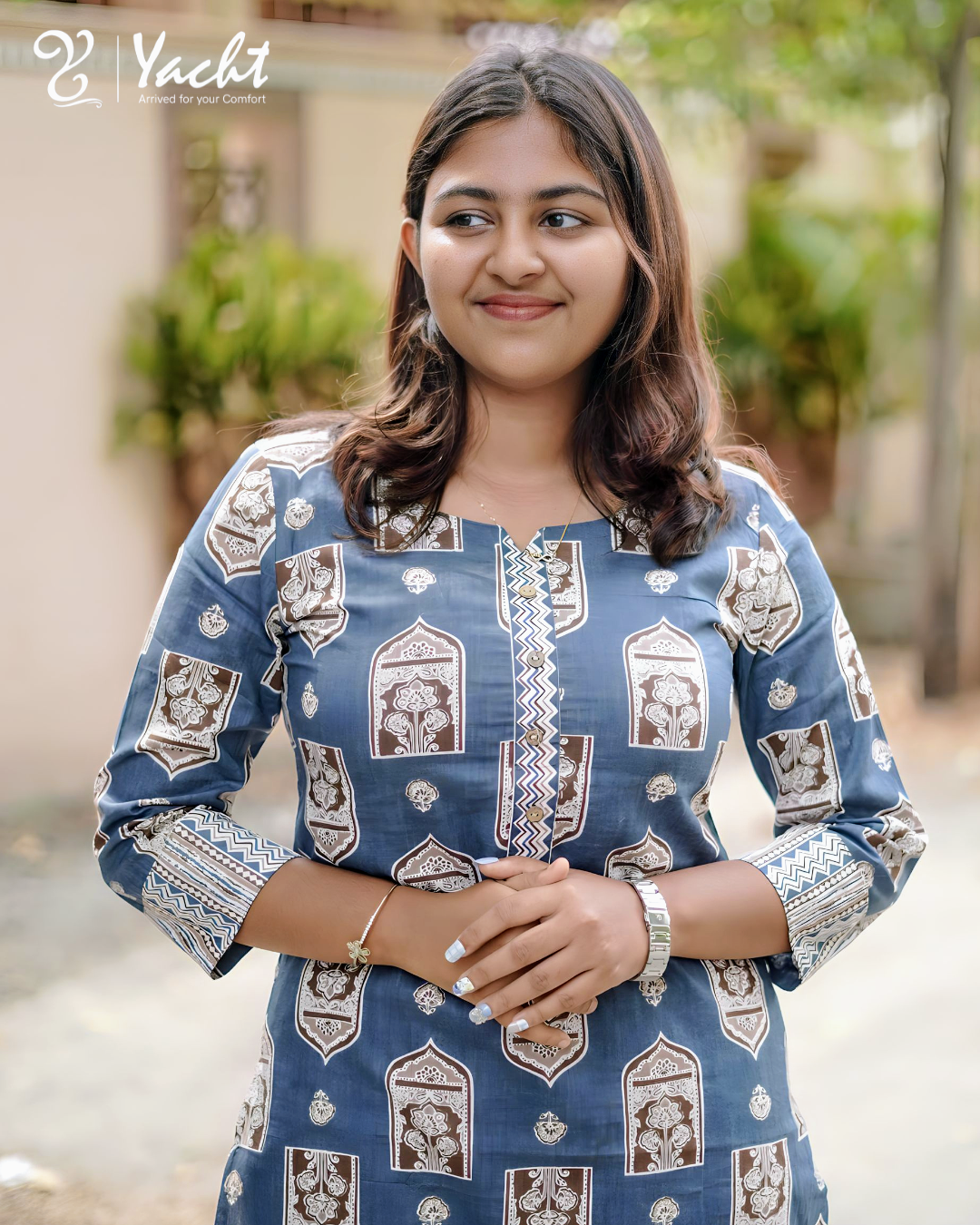 ✨ Slate Heritage Kurti Set