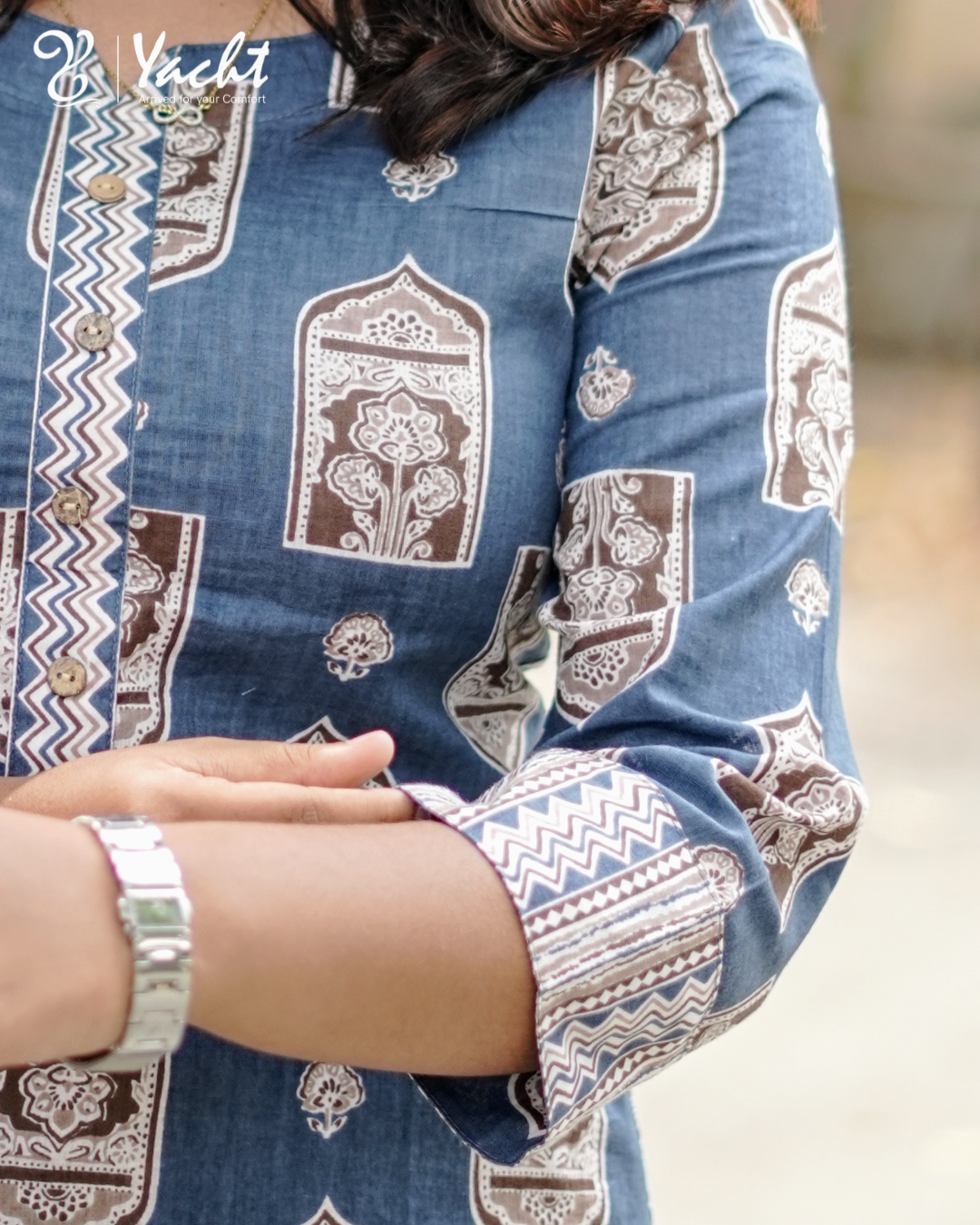 ✨ Slate Heritage Kurti Set