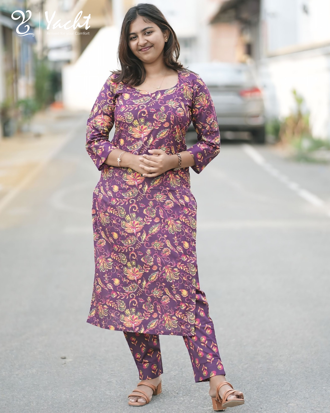✨ Royal Indigo Paisley Kurti Set