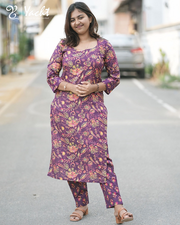 ✨ Royal Indigo Paisley Kurti Set