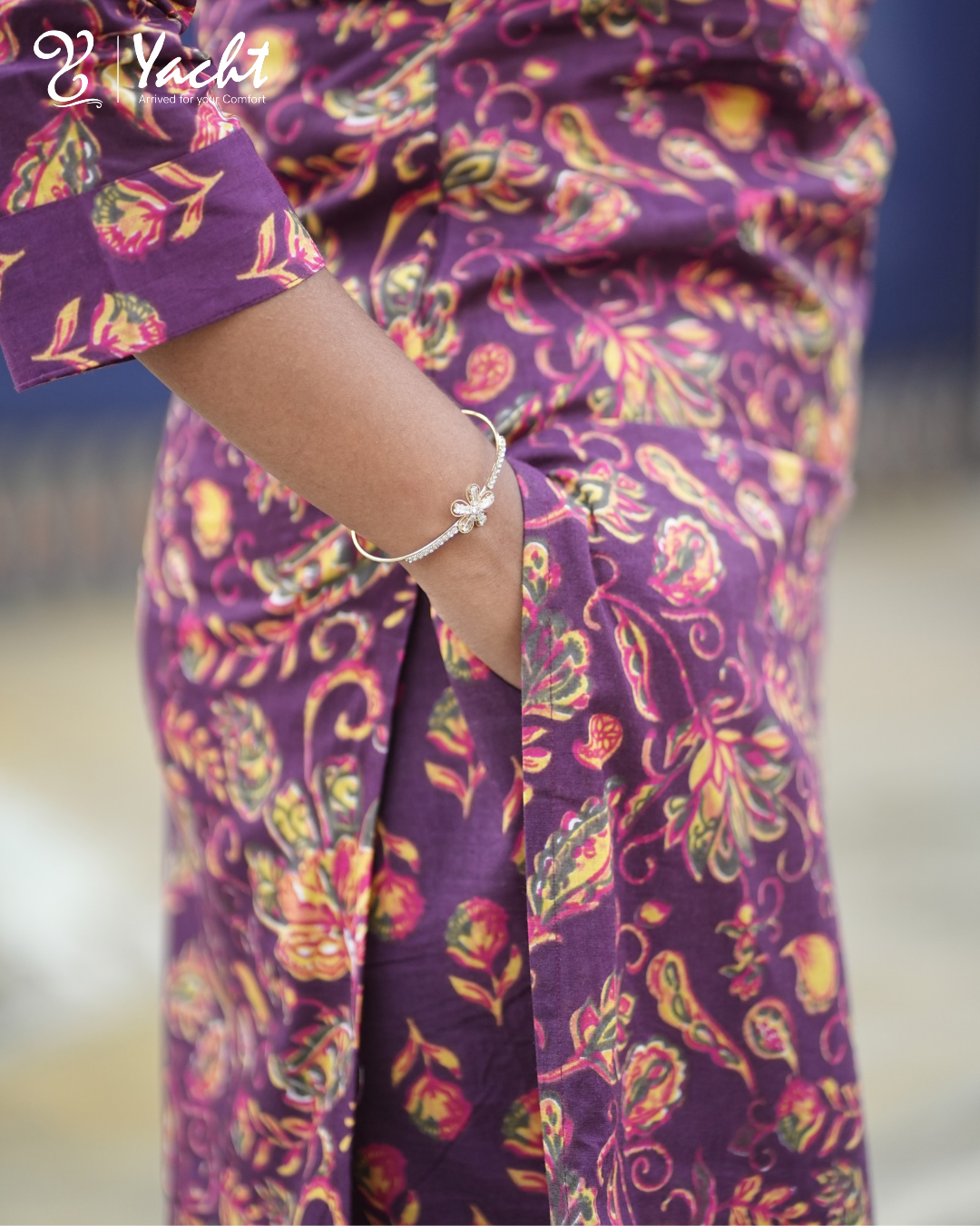 ✨ Royal Indigo Paisley Kurti Set