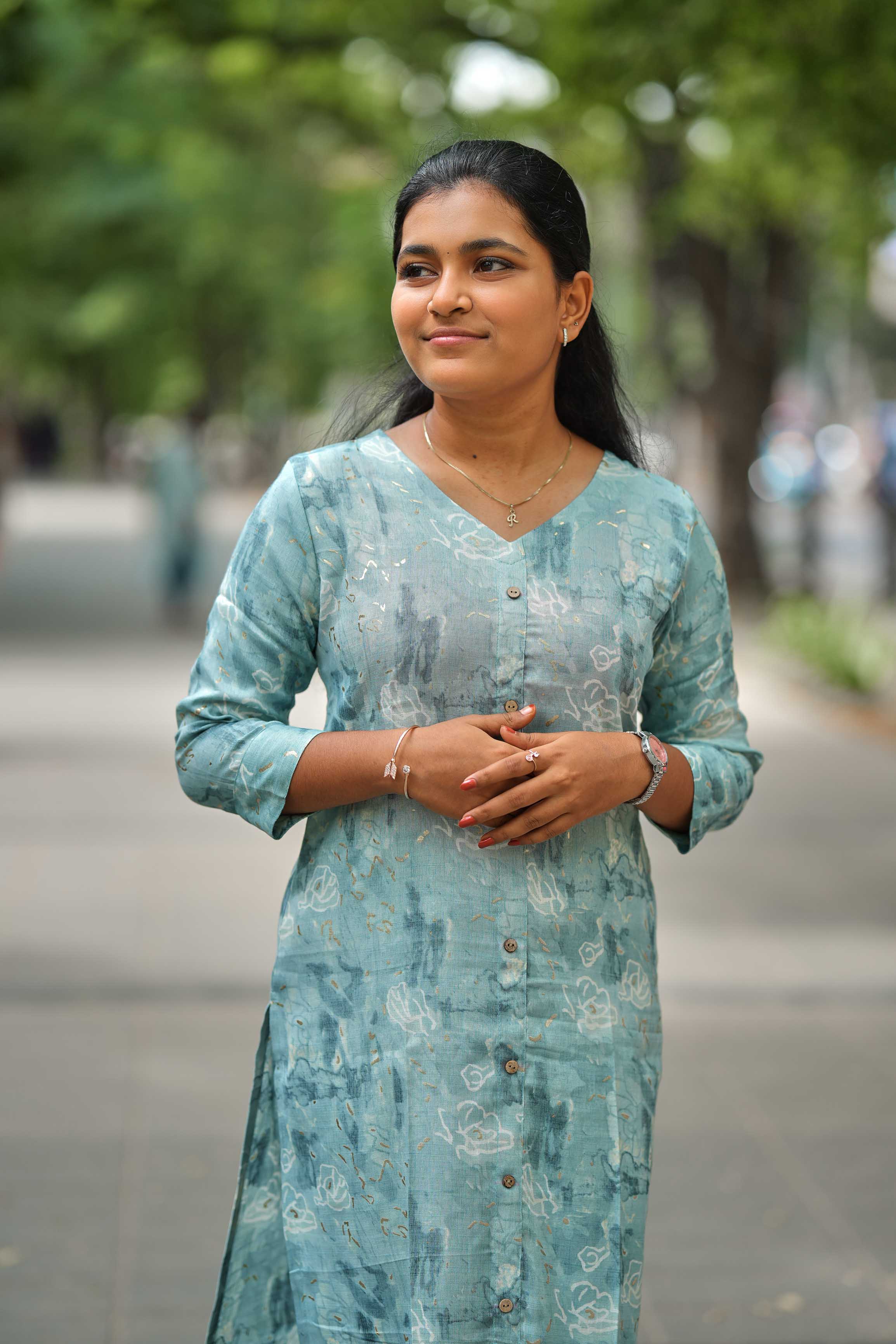 🪺Aqua Grace kurti