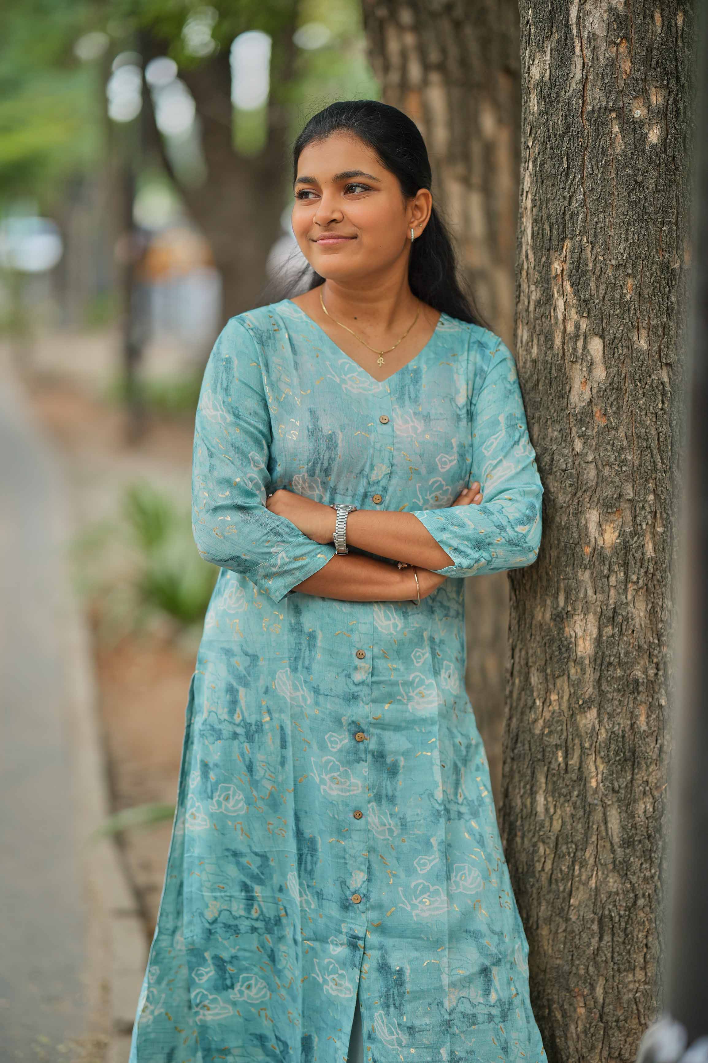 🪺Aqua Grace kurti