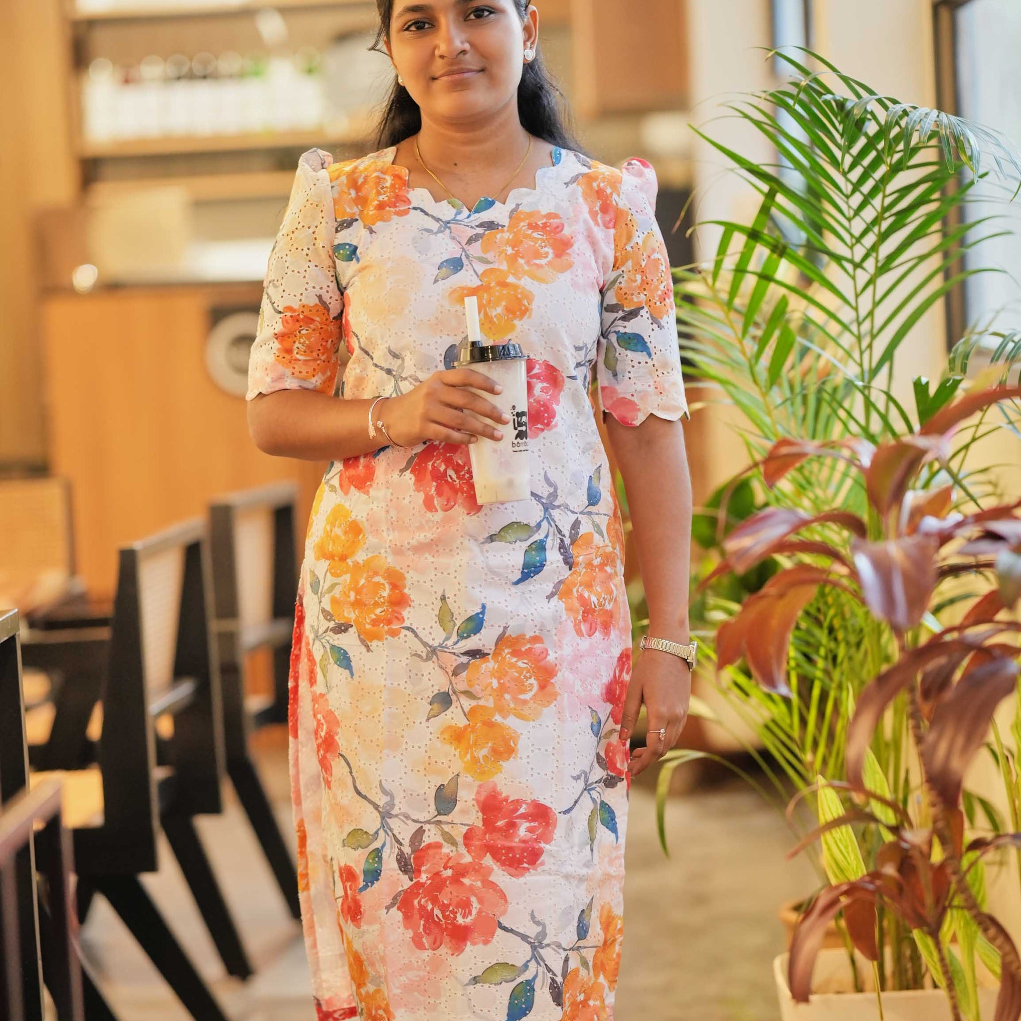 ''🧡Tropical Blossom Kurti&nbsp;