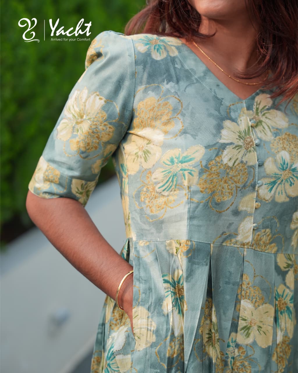 ☘️Sage Green Floral Maxi