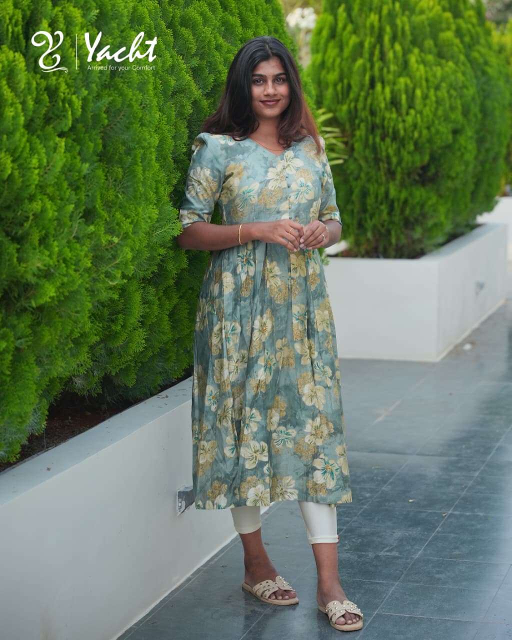 ☘️Sage Green Floral Maxi
