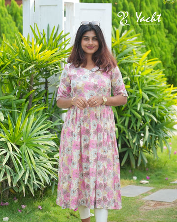 🌷Baby Pinck Bloom Flared Maxi