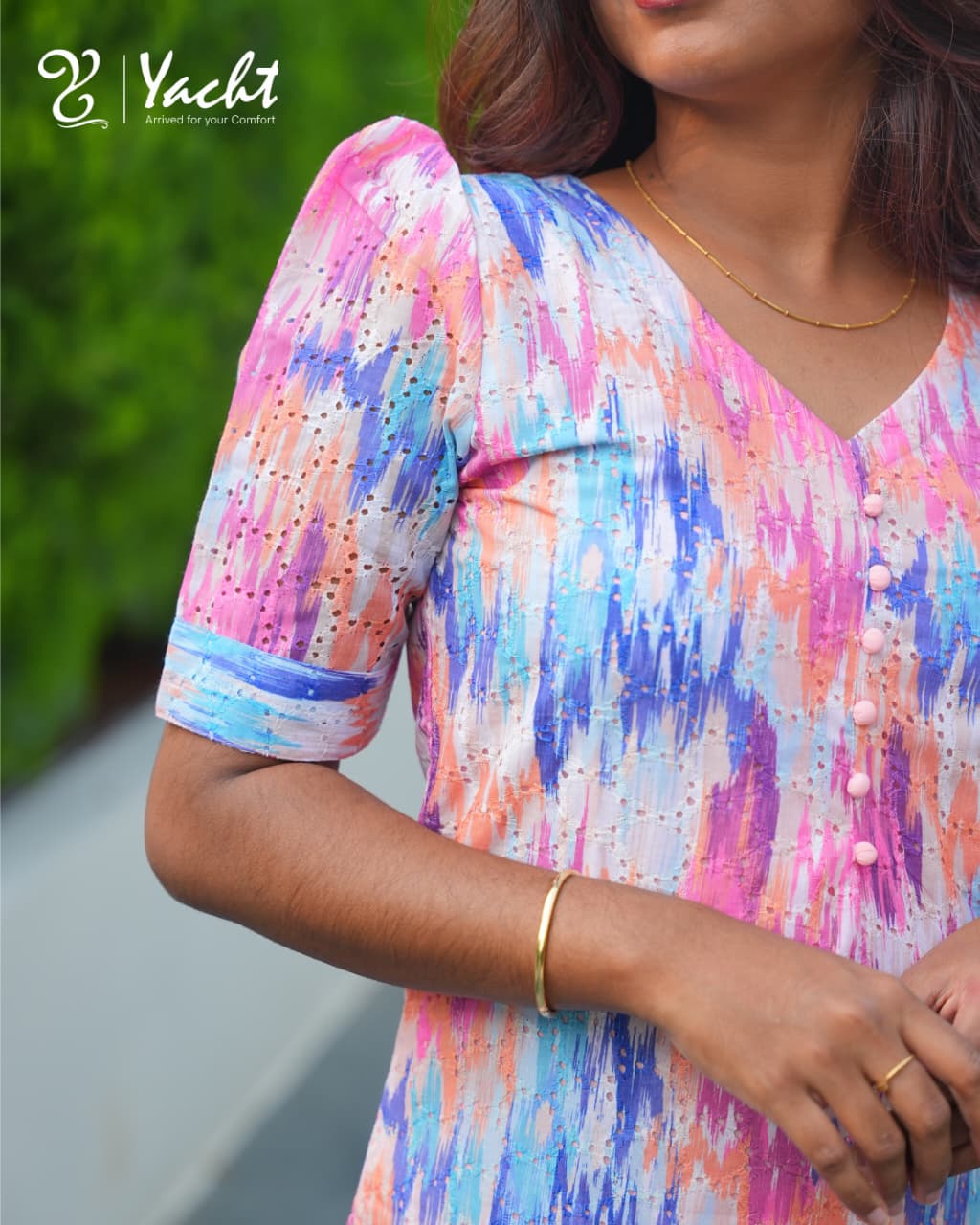 🌈Pastel Brushstroke Printed Kurti