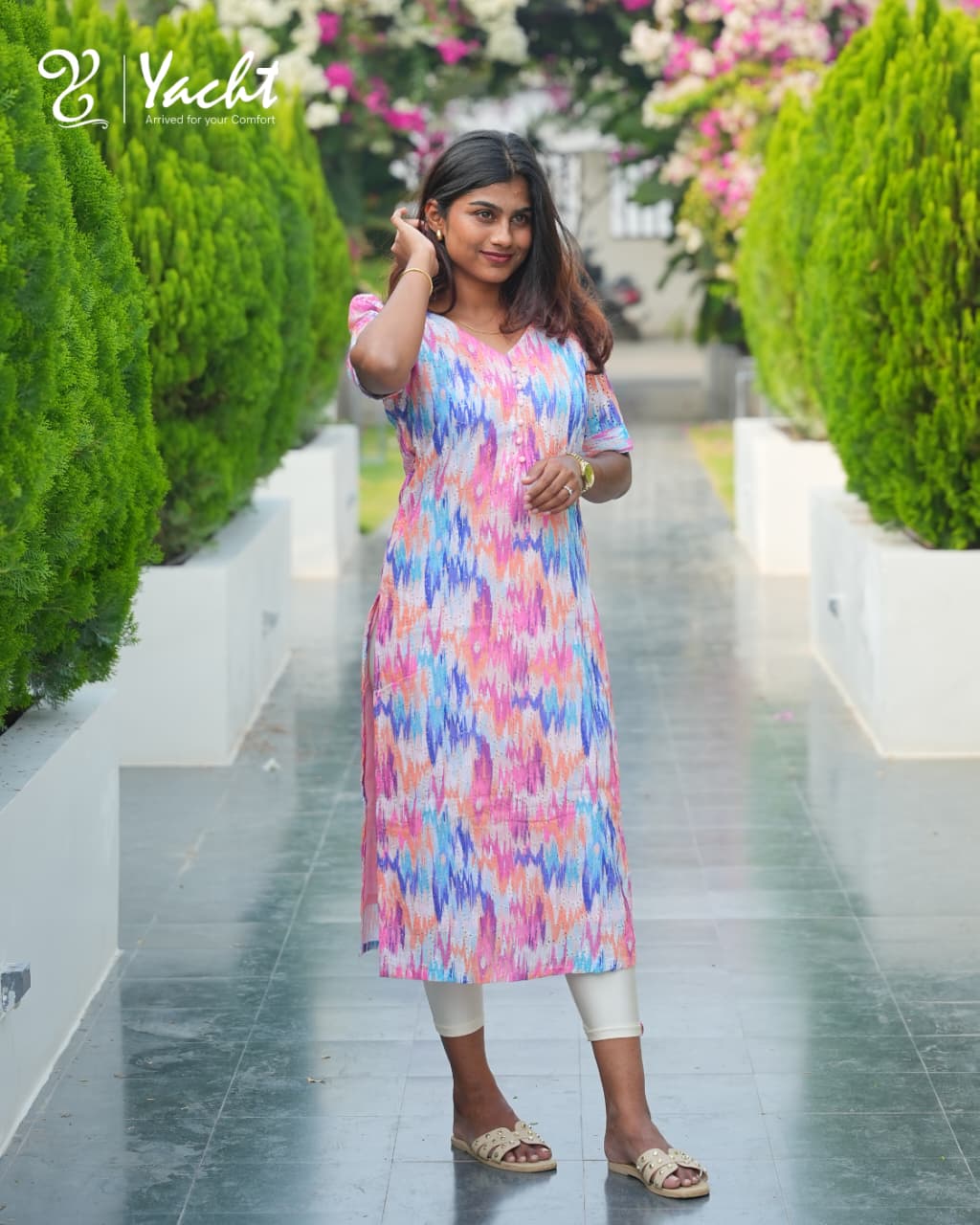 🌈Pastel Brushstroke Printed Kurti