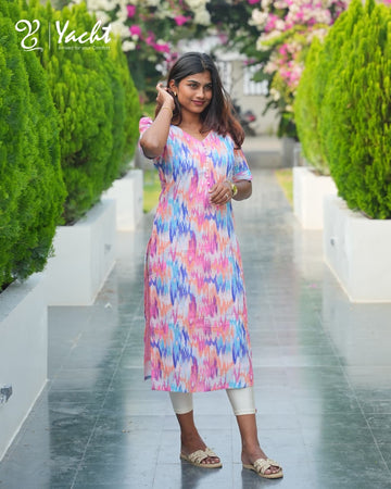 🌈Pastel Brushstroke Printed Kurti
