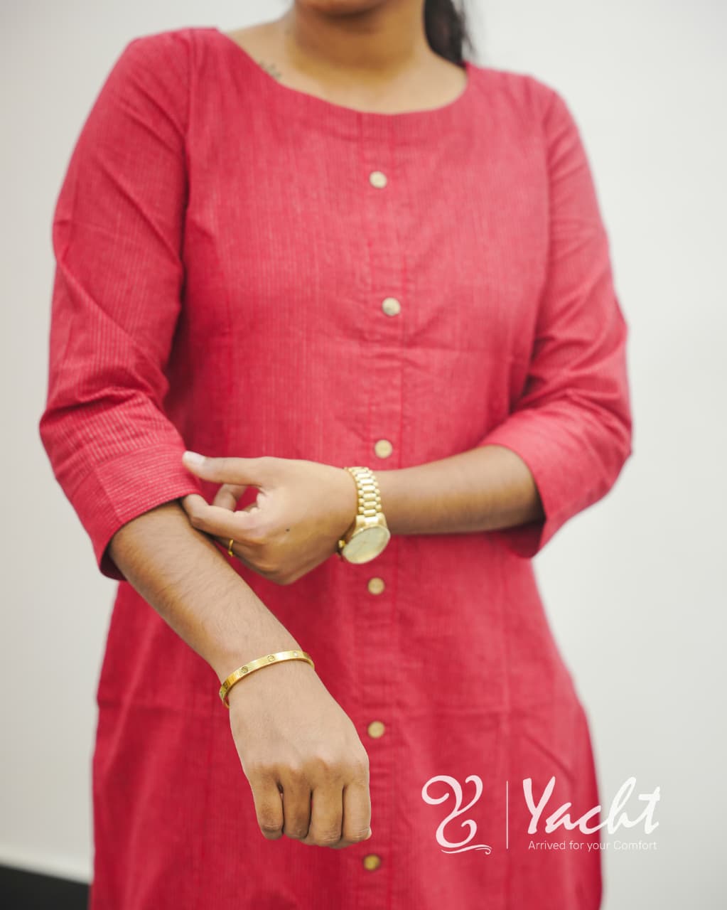 💖Dark Red Classic A-Line Kurti