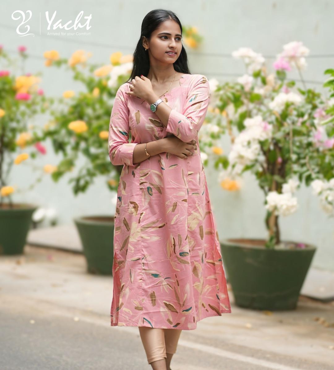 ✨ Blush Petal Grace Kurti