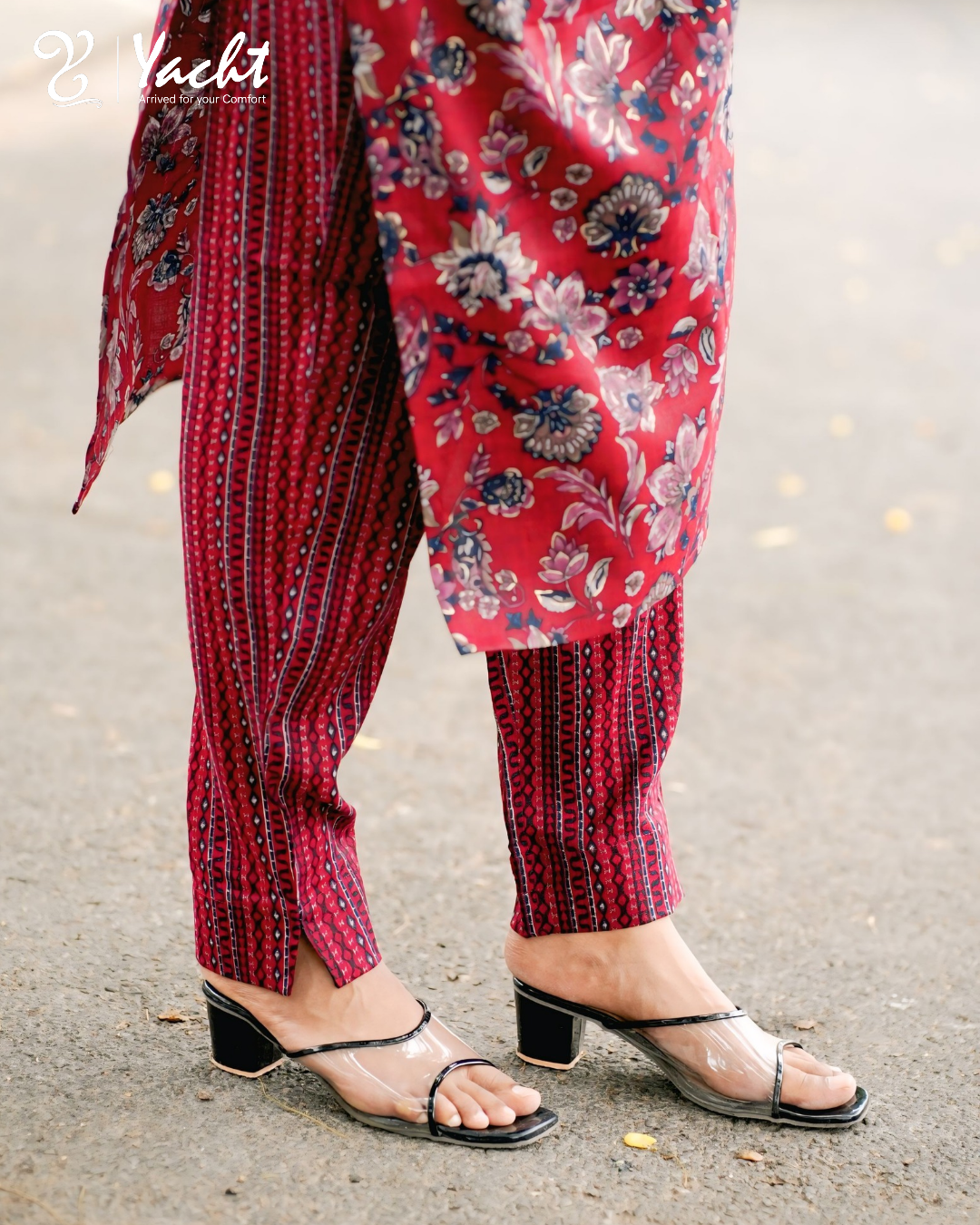 Ruby Floral Printed Kurti Set
