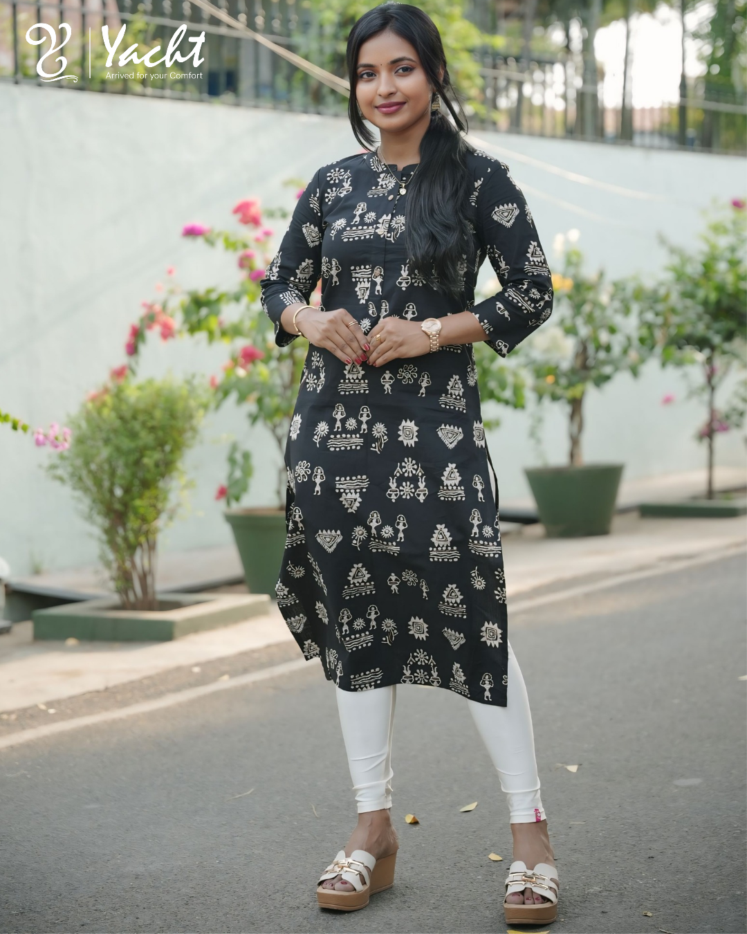 ✨Midnight Tribal Grace Kurti